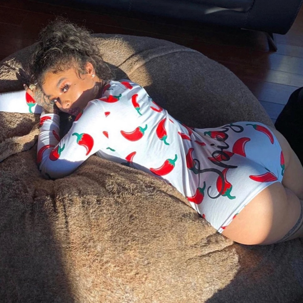 Chili Pepper Print Pajama Set